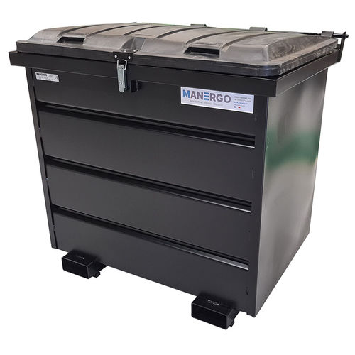 Contenedor de basura de plástico - BTR1000-4284 - MANERGO - para carretilla elevadora