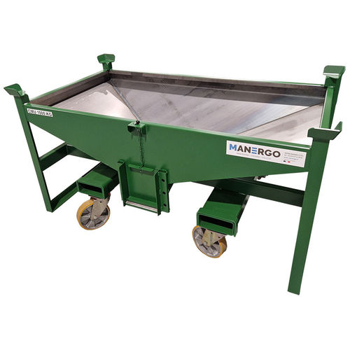 Contenedor para almacenamiento - CAV250R-4407 - MANERGO - de metal / con 4 ruedas / de fondo abrible