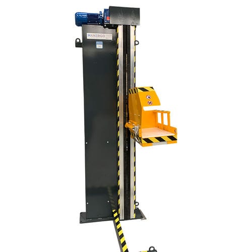 Aparato de levantamiento y volteo eléctrico - MER125°005-055-035-1750-3851-2 - MANERGO - de columnas / de acero inoxidable / para cajas