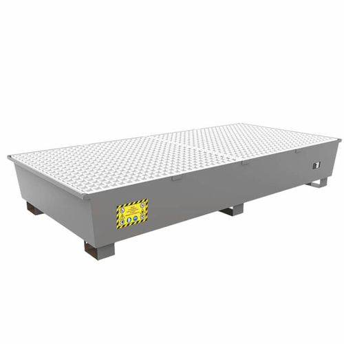 Cubeta de retención para contenedor IBC - BAS1000-2 - MANERGO - de 2 bidones / de 8 bidones / de acero galvanizado