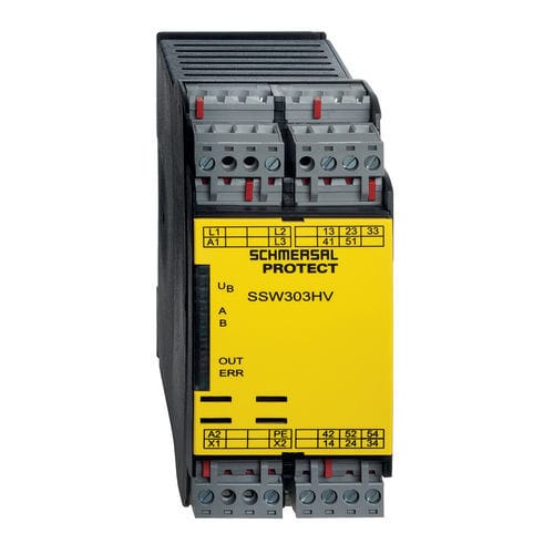 Monitor de seguridad para velocidad nula - SSW303HV - SCHMERSAL - en riel DIN