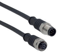 Cable eléctrico de alimentación - V-SK8P series - SCHMERSAL - negro / de conexión