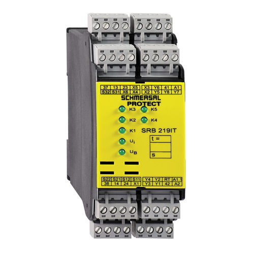 Relé de seguridad de parada de emergencia - SRB 219IT - SCHMERSAL - para cortina fotoeléctrica / para detector fotoeléctrico / en riel DIN