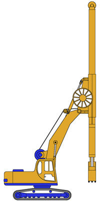 Perforadora para muros pantalla - MPK-300 - MODELCO - con orugas / rotativa / hidráulica