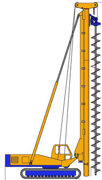 Perforadora con barrena continua - BF15 - MODELCO - de pilotes / con orugas / rotativa
