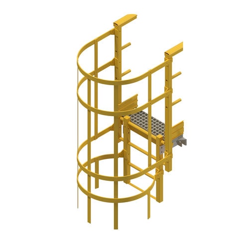 Escalera de PRFV - Meiser - de PRFV / de plataforma / fija