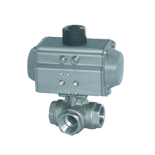 Válvula de bola - Q614(5)F-16P/R, DNV, CE - Zhejiang Kangsaite Valve Co., Ltd. - con control neumático / de 3 vías