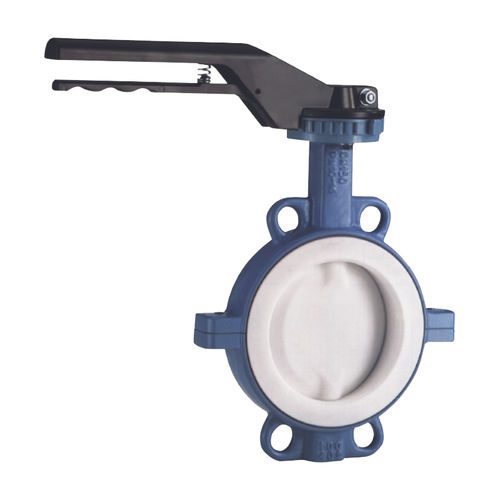 Válvula de mariposa - D71F -16C series - Zhejiang Kangsaite Valve Co., Ltd. - de palanca / para agua / con revestimiento de PTFE