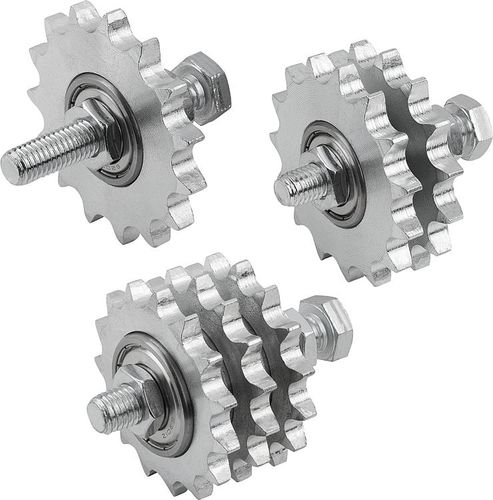 Piñón de cadenas - 22281 - norelem - Éléments standard mécaniques - de dientes rectos / con brida / de acero