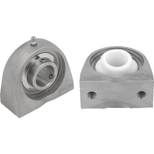 Soporte con rodamiento de placa - 24241-01 - norelem - Éléments standard mécaniques - de acero inoxidable