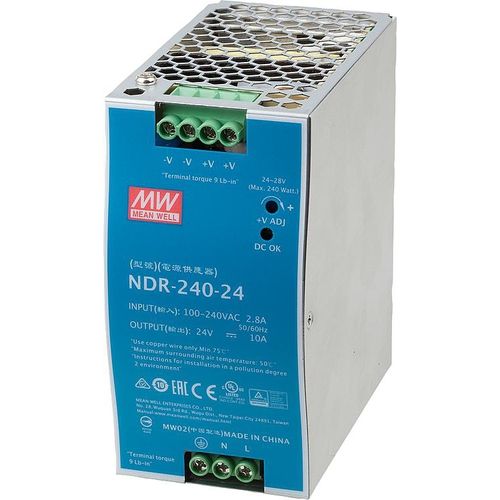 Alimentación eléctrica en riel DIN - 82100-10 - norelem - Éléments standard mécaniques - AC/DC / conmutada / monofásica