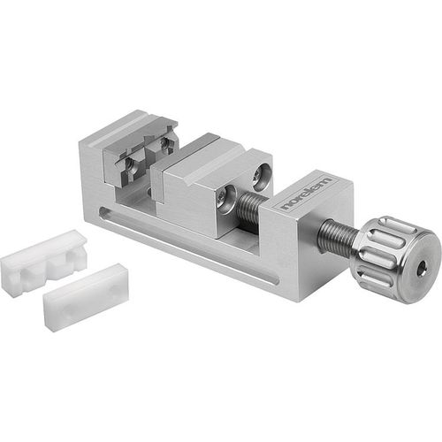 Mordaza para máquina herramienta - 33225-10 - norelem - Éléments standard mécaniques - para máquinas de medición / manual / de acero inoxidable