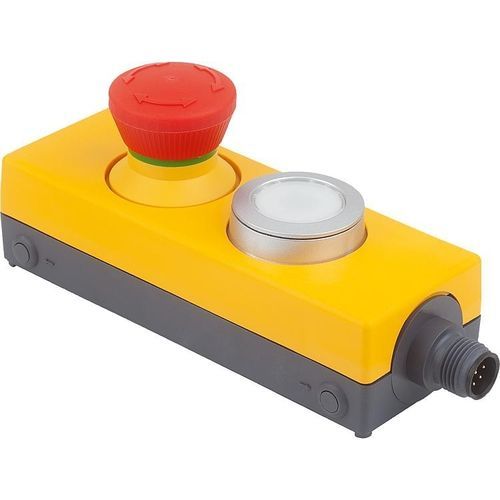 Botón pulsador de parada de emergencia - 81150-22 - norelem - Éléments standard mécaniques - con luz LED / LED / rectangular