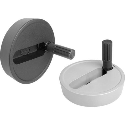 Volante de maniobra - 06278-02 series - norelem - Éléments standard mécaniques - macizo / con tirador abatible / de aluminio