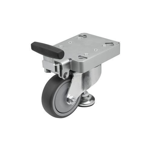 Ruedecilla giratoria - 95092-01 - norelem - Éléments standard mécaniques - con platino giratorio / para perfiles de aluminio / de acero