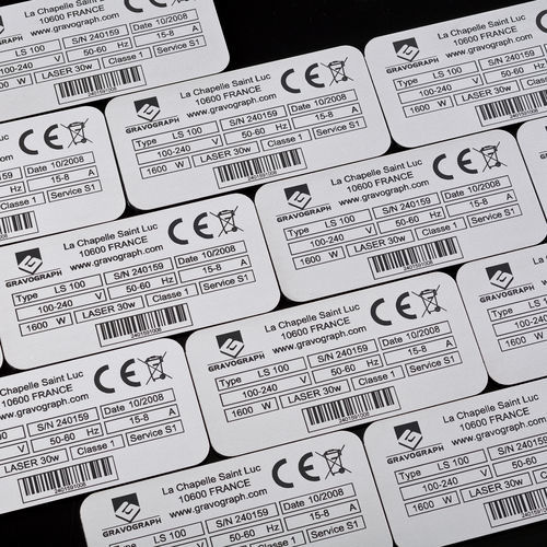 Etiqueta de identificación - Gravotech - de plástico / de aluminio / de grabado