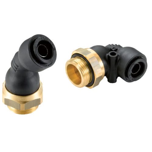 Racor neumático - C68UNPMK10M12	 - Parker Legris - de rosca / en T / codo de 90º