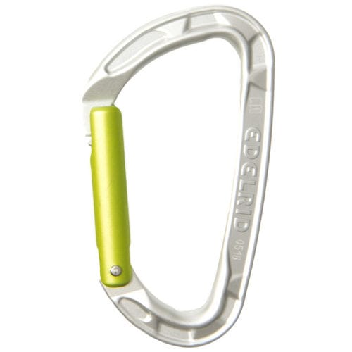 Mosquetón de bloqueo - 8 - 23 kN | PURE STRAIGHT  - Edelrid - de plata / asimétrico