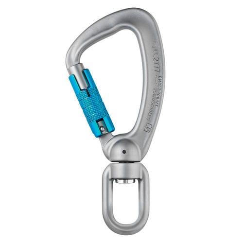 Mosquetón con giratorio - TWISTER TRIPLE - Edelrid - aluminio / asimétrico