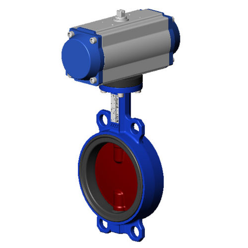 Válvula de mariposa - Tecfly VPI-N03, VPI-N07 series - TECOFI - con control neumático / para agua / para aire comprimido