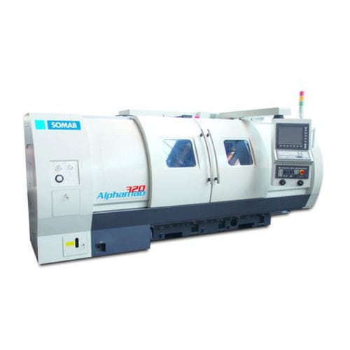 Máquina de torneado CNC - ALPHAMAB 320Y - SOMAB - 4 ejes / de mesa inclinada / A2-8
