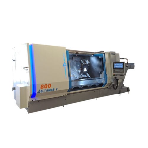 Máquina de torneado CNC - DELTAMAB 800 - SOMAB - 2 ejes / de mesa inclinada / 12 herramientas
