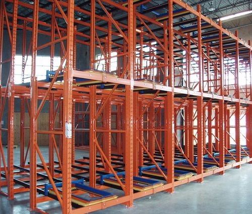 Sistema de estanterías push-back - ISO9001/ISO1400/UN-AUTO1031 - Nanjing fuyuan technology co.,ltd - con paleta