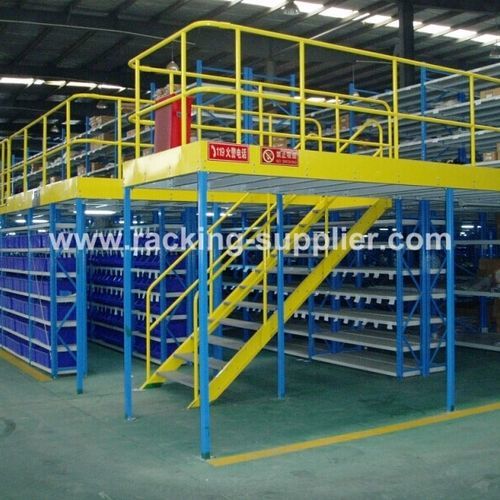 Entreplanta industrial con sistema de ordenación - ISO9001,ISO14001,CE - Nanjing fuyuan technology co.,ltd - con varios niveles / a medida / con baranda