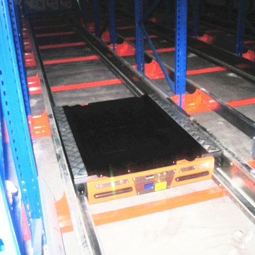 Sistema de estanterías para depósito de almacenamiento - Nanjing fuyuan technology co.,ltd - con tablas / por acumulación / para cámara frigorífica