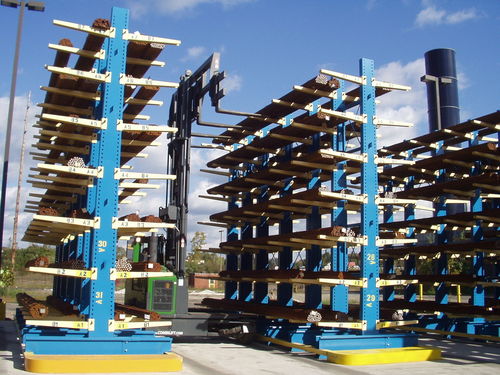 Sistema de estanterías cantilever - ISO9001, ISO14001 | UN-CR0803 - Nanjing fuyuan technology co.,ltd - para carga alargada / para carga mediana