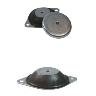 Soporte antivibratorio cilíndrico - B  - LESOL - de metal / de elastómero / para máquina
