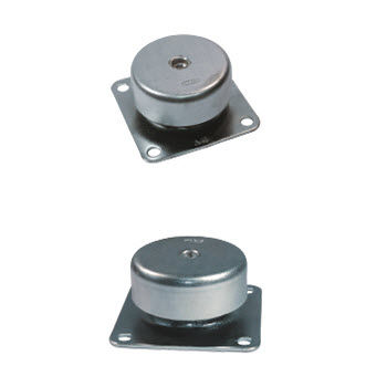 Soporte antivibratorio cilíndrico - SCM  - LESOL - de metal / de elastómero / para máquina