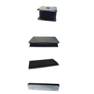 Soporte antivibratorio rectangular - AGC - LESOL - de elastómero / de elastómero / para máquina