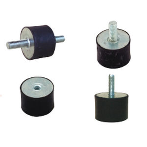 Soporte antivibratorio cilíndrico - 1100 - LESOL - de elastómero / para máquinas / roscado