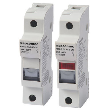 Portafusible para montaje sobre riel DIN - RM CC series - SOCOMEC - clase CC / modular