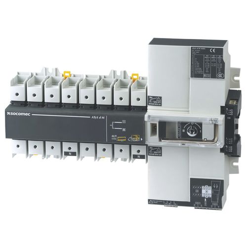 Conmutador inversor motorizado - ATyS d M - SOCOMEC - para riel DIN / 4 polos