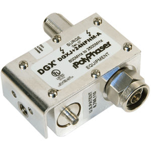 Protector de sobretensión de tipo 1 - DGXJ+24NFNM-A - PolyPhaser | Transtector - para cable coaxial RF / de telecomunicación / con bias T