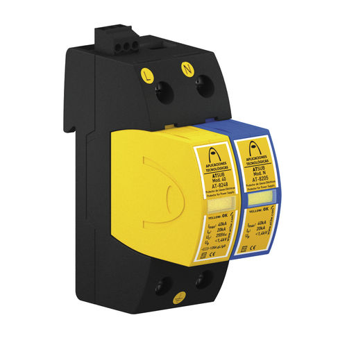 Protector de sobretensión de tipo 2 - ATSUB-2P 15-300 TT - Aplicaciones Tecnológicas, S.A. - para alimentación eléctrica / compacto / combinado