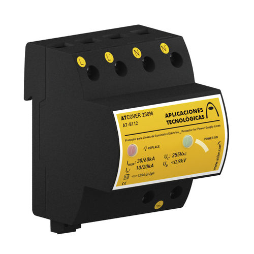 Protector de sobretensión de tipo 3 - ATCOVER 130M - Aplicaciones Tecnológicas, S.A. - para alimentación eléctrica / 2 polos / en modo común