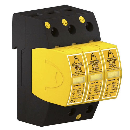 Protector de sobretensión de tipo 2 - ATSUB-3P-NR 15 TNC - Aplicaciones Tecnológicas, S.A. - de tipo 3 / para alimentación eléctrica / 3 polos