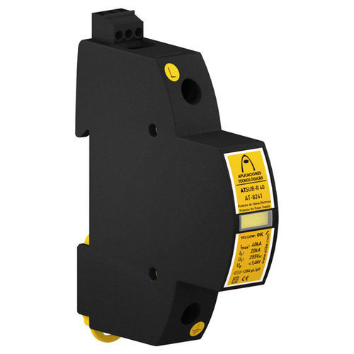 Protector de sobretensión de tipo 2 - ATSUB-R 65-300 - Aplicaciones Tecnológicas, S.A. - para alimentación eléctrica / unipolar / en riel DIN