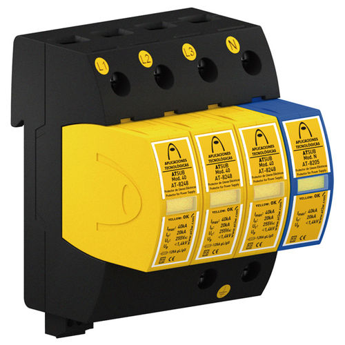 Protector de sobretensión de tipo 2 - ATSUB-4P 15-120 TT - Aplicaciones Tecnológicas, S.A. - de tipo 3 / para alimentación eléctrica / compacto