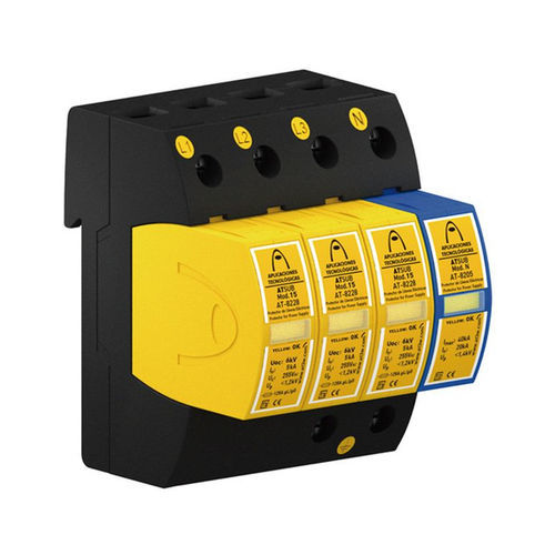 Protector de sobretensión de tipo 2 - ATSUB-4P-NR 15 TT - Aplicaciones Tecnológicas, S.A. - de tipo 3 / para alimentación eléctrica / compacto