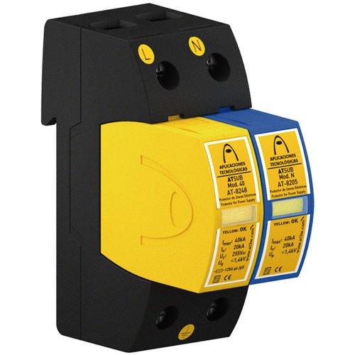 Protector de sobretensión de tipo 2 - ATSUB-2P-NR 65 TT - Aplicaciones Tecnológicas, S.A. - de tipo 1 / para alimentación eléctrica / compacto