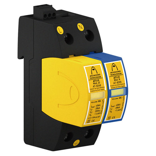 Protector de sobretensión de tipo 2 - ATSUB-2P 65-300 TT - Aplicaciones Tecnológicas, S.A. - de tipo 1 / para alimentación eléctrica / compacto