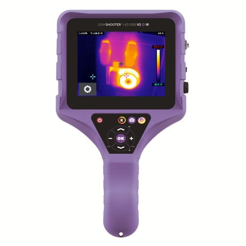 Detector de fugas de aire comprimido - LEAKSHOOTER LKS 1000-V.2 + IR - SYNERGYS TECHNOLOGIES - por ultrasonidos / de infrarrojos / portátil