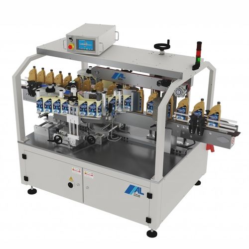 Etiquetadora automática - ALLINE  - STOPPIL - para botellas / para productos químicos / para aplicaciones cosméticas