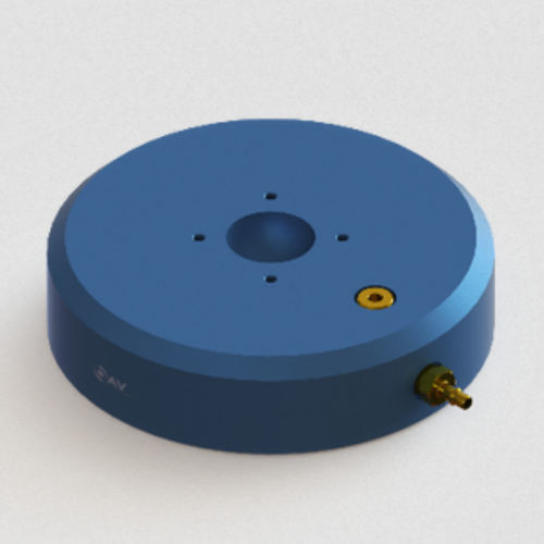 Soporte con rodamiento lineal - OAVR100R - OAV Air Bearings - de botón / con cojín de aire / de aluminio