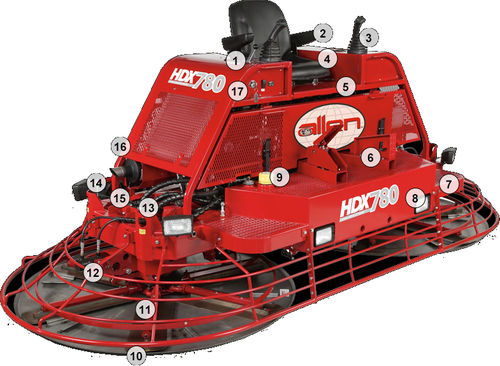 Fratasadora con operador a bordo - TR HDX 780 - Allen Engineering Corporation