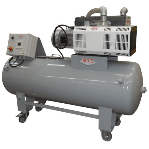 Grupo de vacío lubricado - INDUSVAC 1 series - MIL'S - con bomba de paletas / industrial / compacto